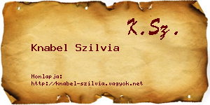 Knabel Szilvia névjegykártya