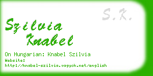 szilvia knabel business card
